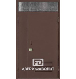 Двустворчатая дверь в котельную с кодовым замком