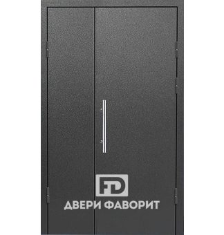 Двустворчатая дверь в подъезд с цинкогрунтом (без замка)