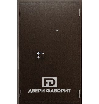 металлическая двустворчатая дверь с антивандальным покрытием