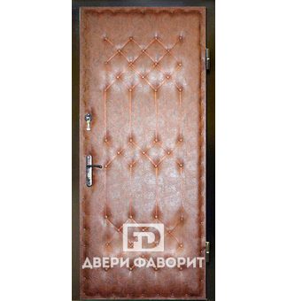 недорогая входная дверь с отделкой винилискожа с двух сторон