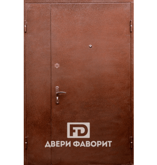 Тамбурная недорогая дверь, порошковое покрытие и ламинат