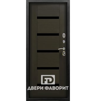 дверь с шумоизоляцией отделанная с двух сторон темной панелью мдф 