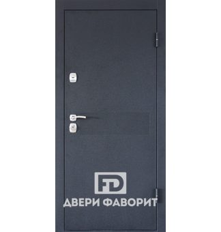 дверь без глазка для улицы с цинкогрунтом черного цвета